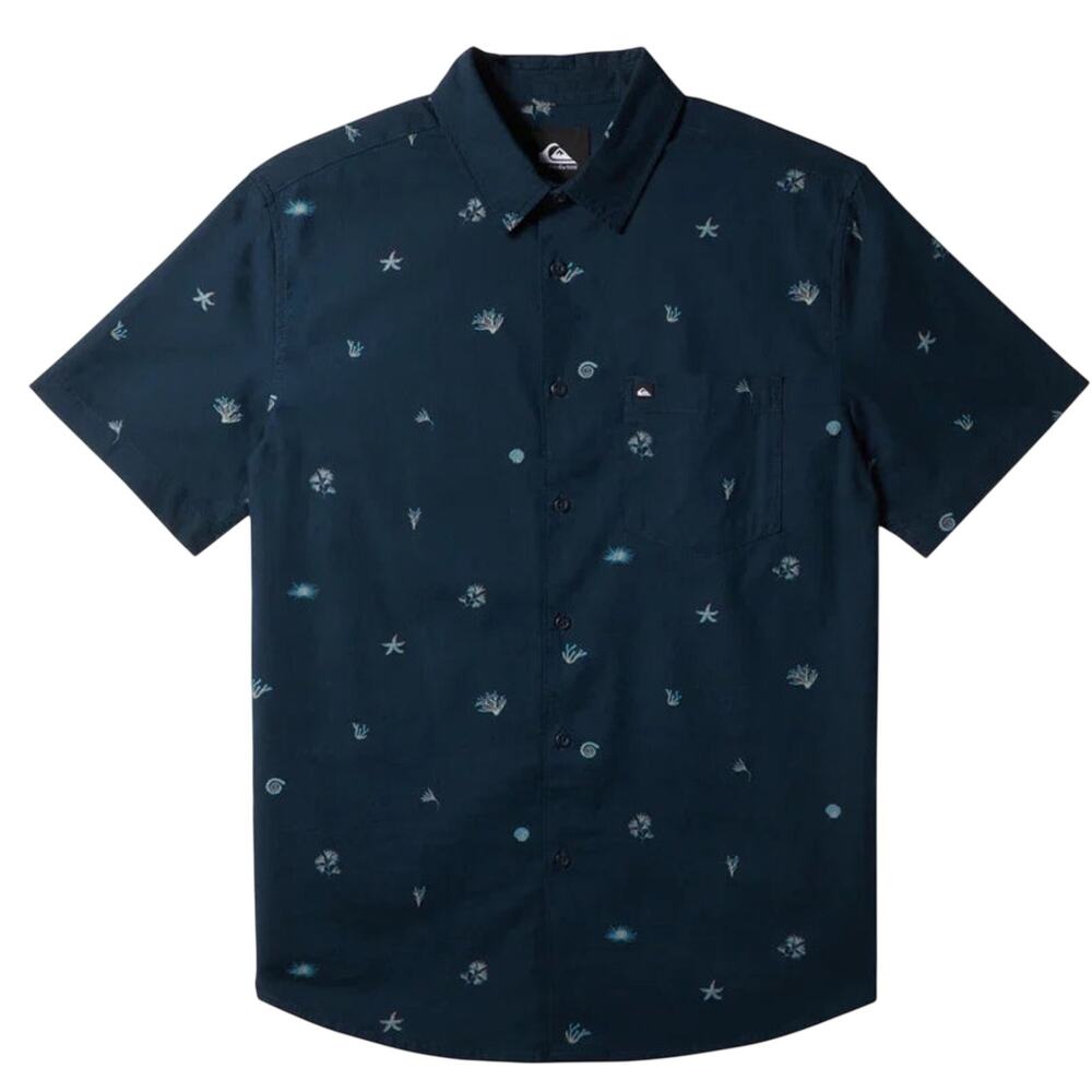QUIKSILVER Woven Apero Button Down Classic Shirt Dark Navy Size XL 16T